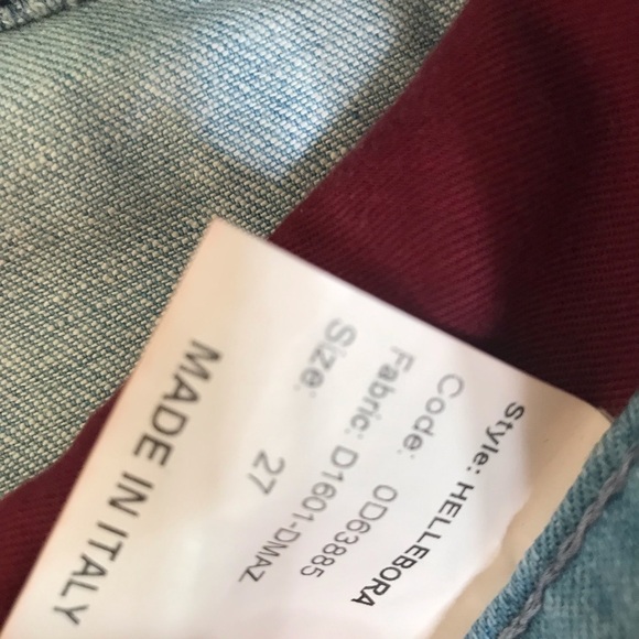 NOTIFY WOMAN HELEBORA Light blue size 27 NWOT made in Italy Factory pre-washed - Picture 5 of 7